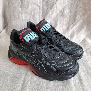 (NEW) Puma / cell dome king x dua lipa sneakers (black-poppy red) / women's 8.5